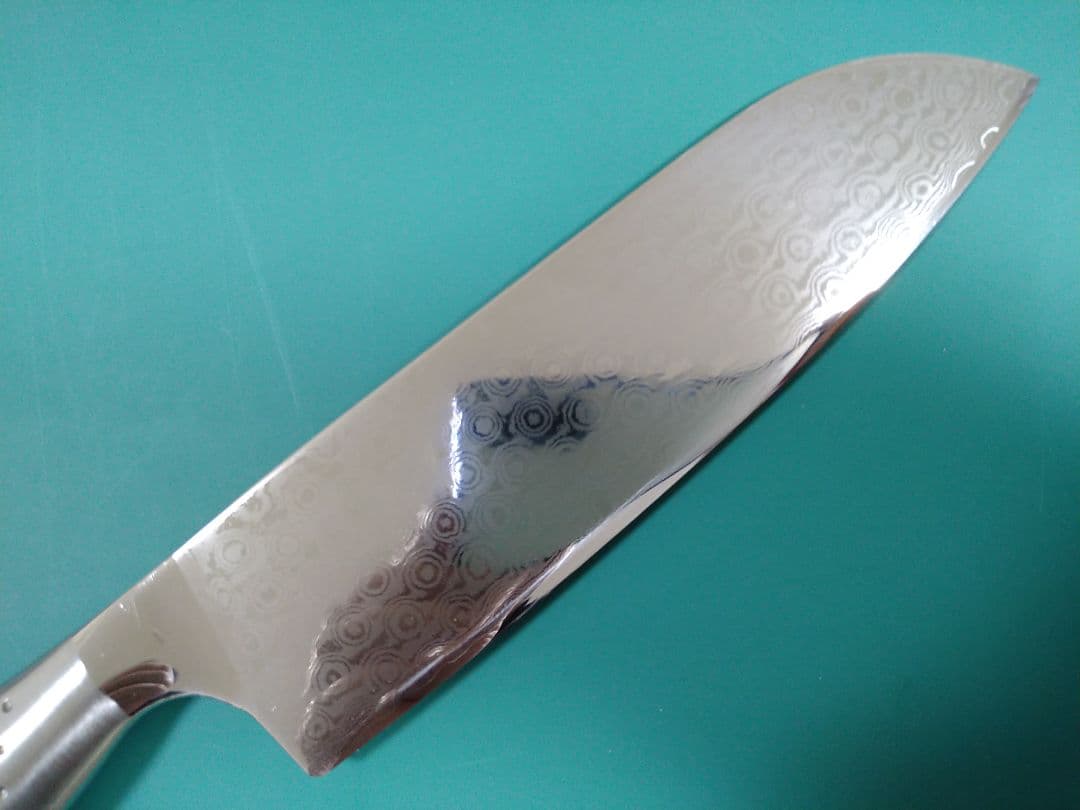 新品 マイヤー 三徳 67層ダマスカス 本刃付け済 オールステンレス 極