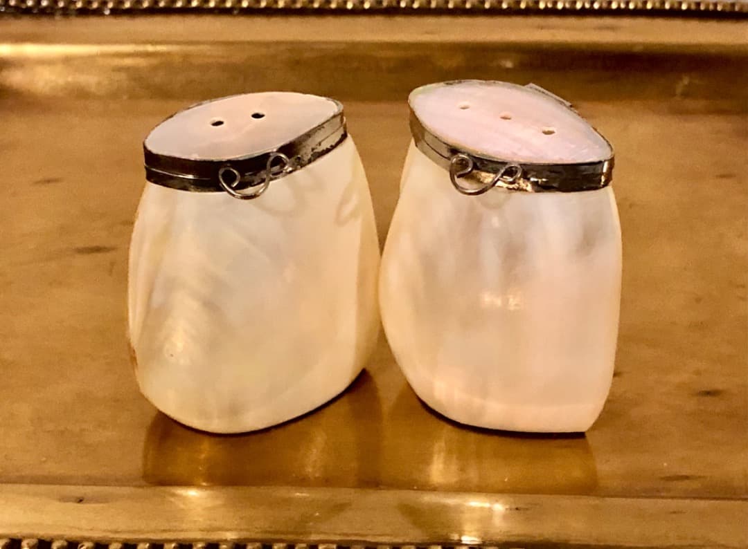 M6 マザーオブパール ヴィンテージ 調味入れ ソルト&ペッパー Salt and Pepper 調味料入れ