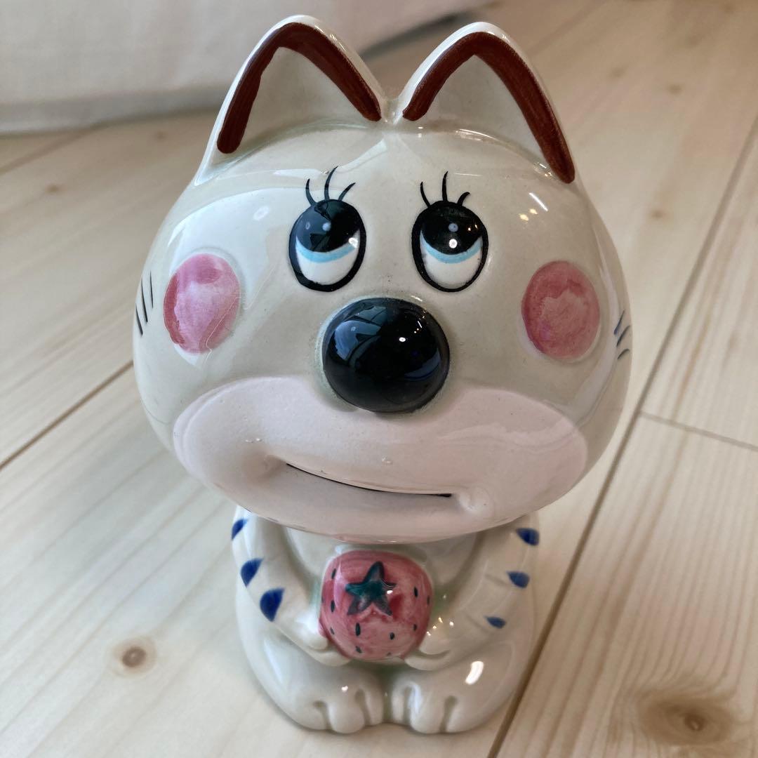 猫ちゃん 貯金箱 昭和レトロ - メルカリ