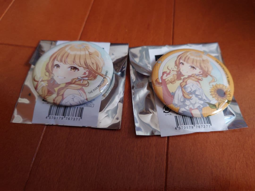 学園アイドルマスター 藤田ことね sunflower 缶バッジ 2点セット