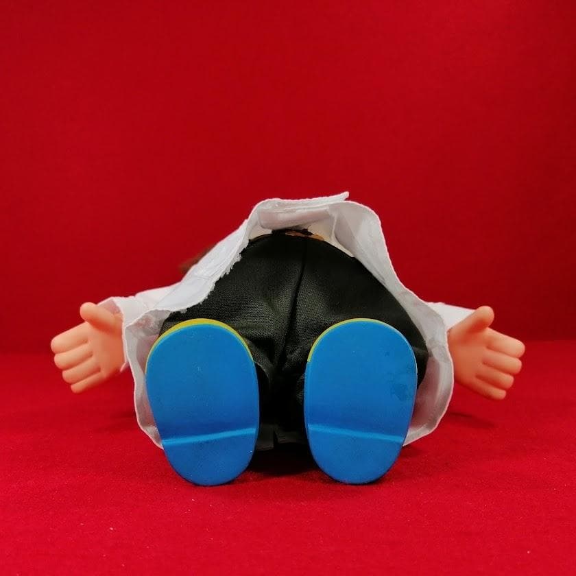 Dr.スランプ アラレちゃん 則巻千兵衛 白衣 ソフビ M ポピー 未使用