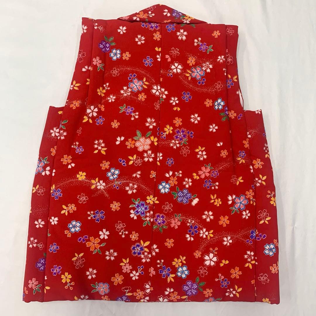 602agu1□七五三 三歳 女の子 着物&被布&長襦袢 金彩 桜□美品 七五三