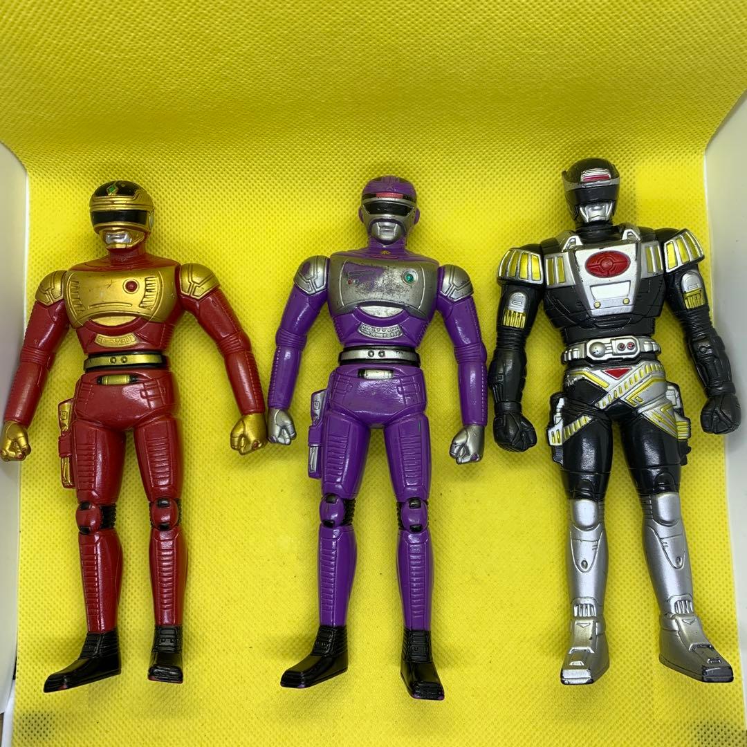 ☆希少品 特捜ロボ ジャンパーソン 当時品 ソフビ3体セット開封品