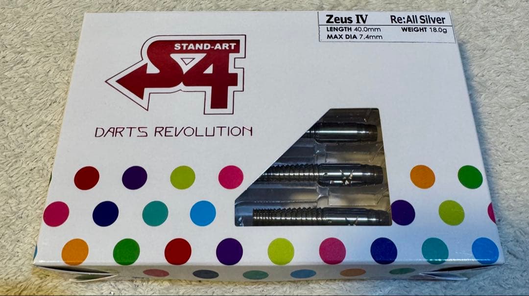 ★S4 Zeus IV Re:All Silver ゼウス4 オールシルバー エスフォー ダーツ ゼウス4 オールシルバー S4 darts Zeus 4 Re:All
