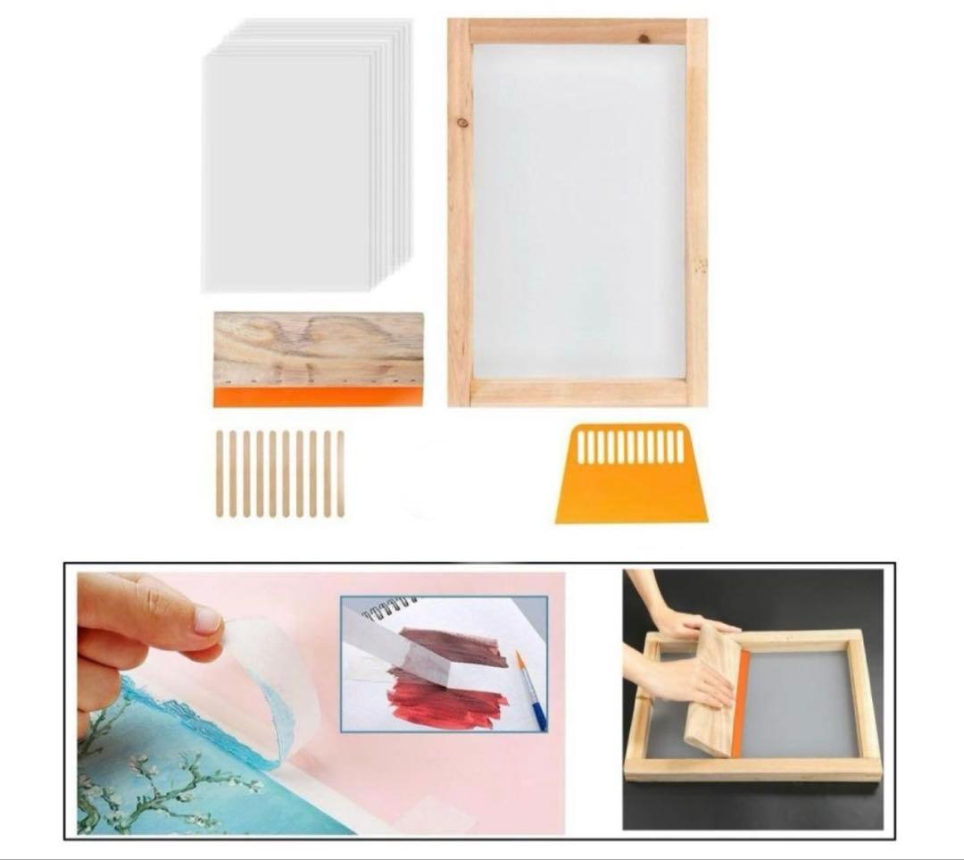 【新品 未開封品】シルクスクリーン印刷キット 技 お得セット シルクスクリーンセット サン描画キット サン描画