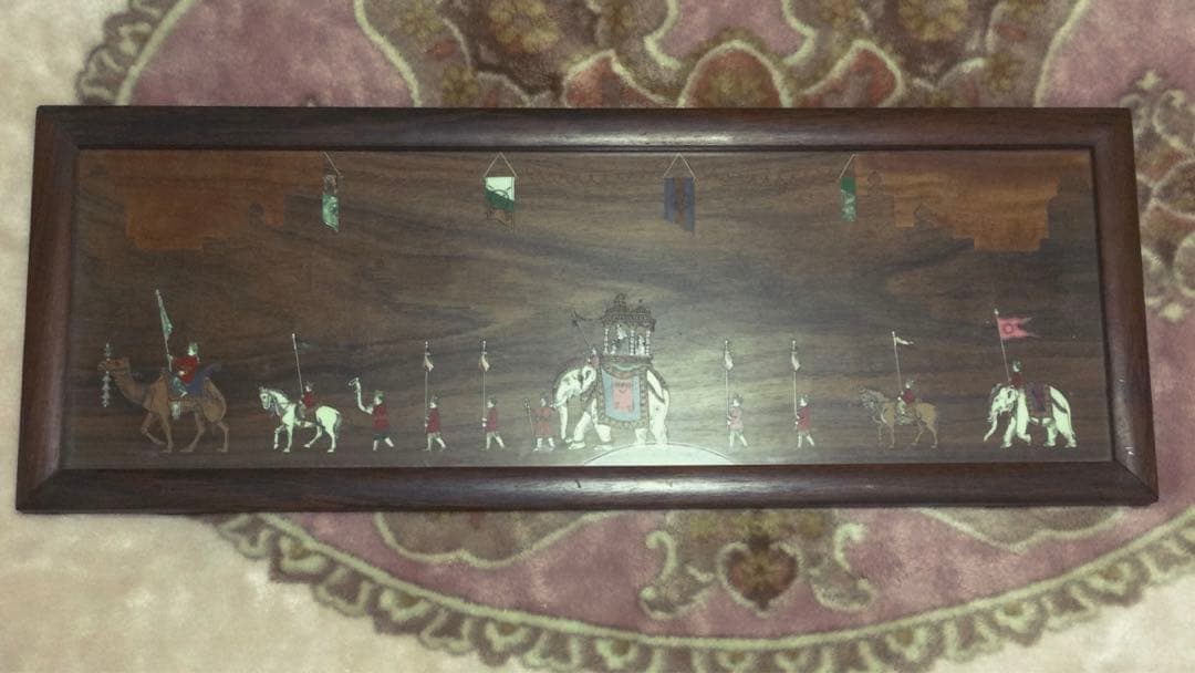 紫檀、唐木、インド製、大名行列のパネル 行列浮世絵とは／名古屋刀剣博物館・名古屋刀剣ワールド