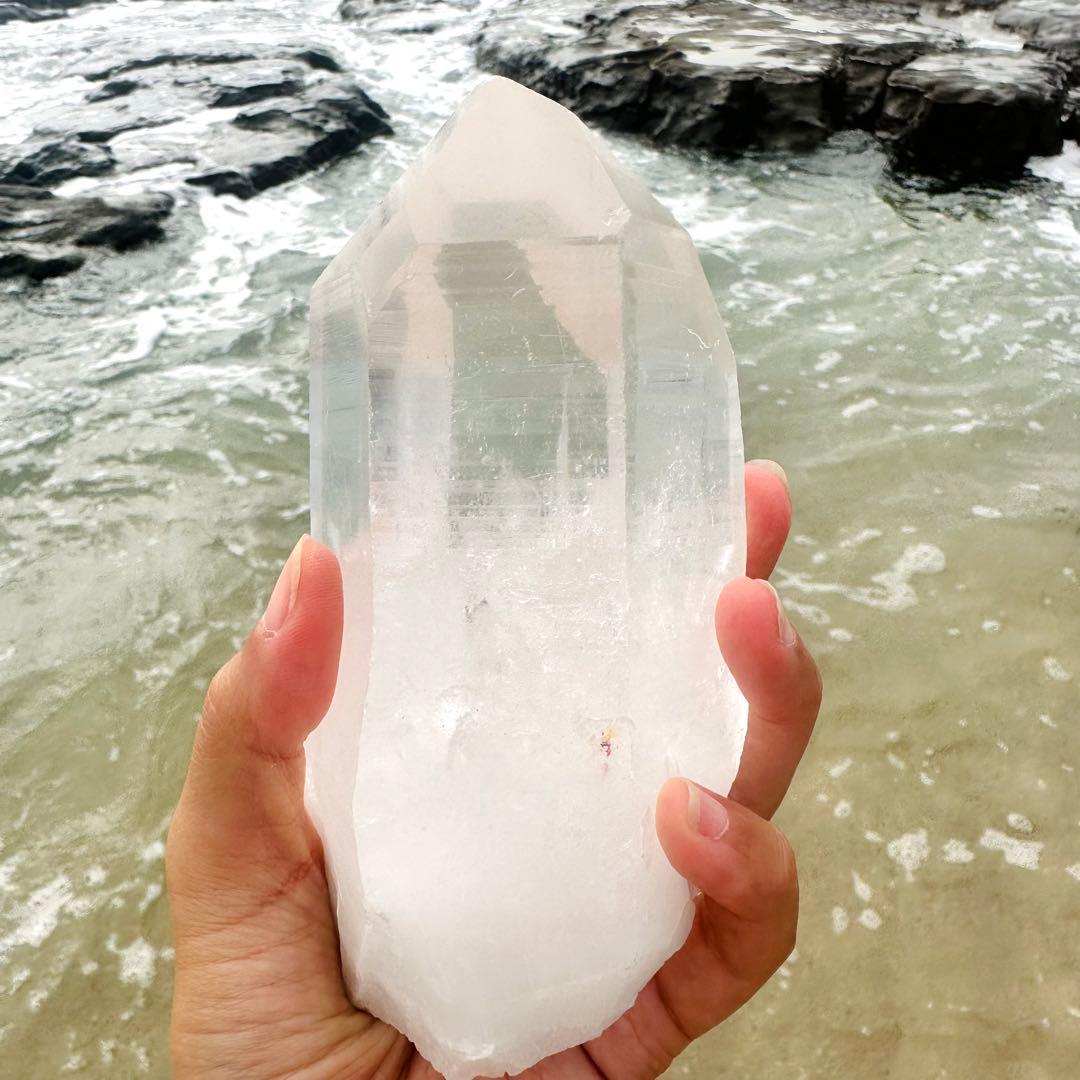 水晶 ロック クリスタル】 バーコード入り ビッグポイント ⑤ - メルカリ