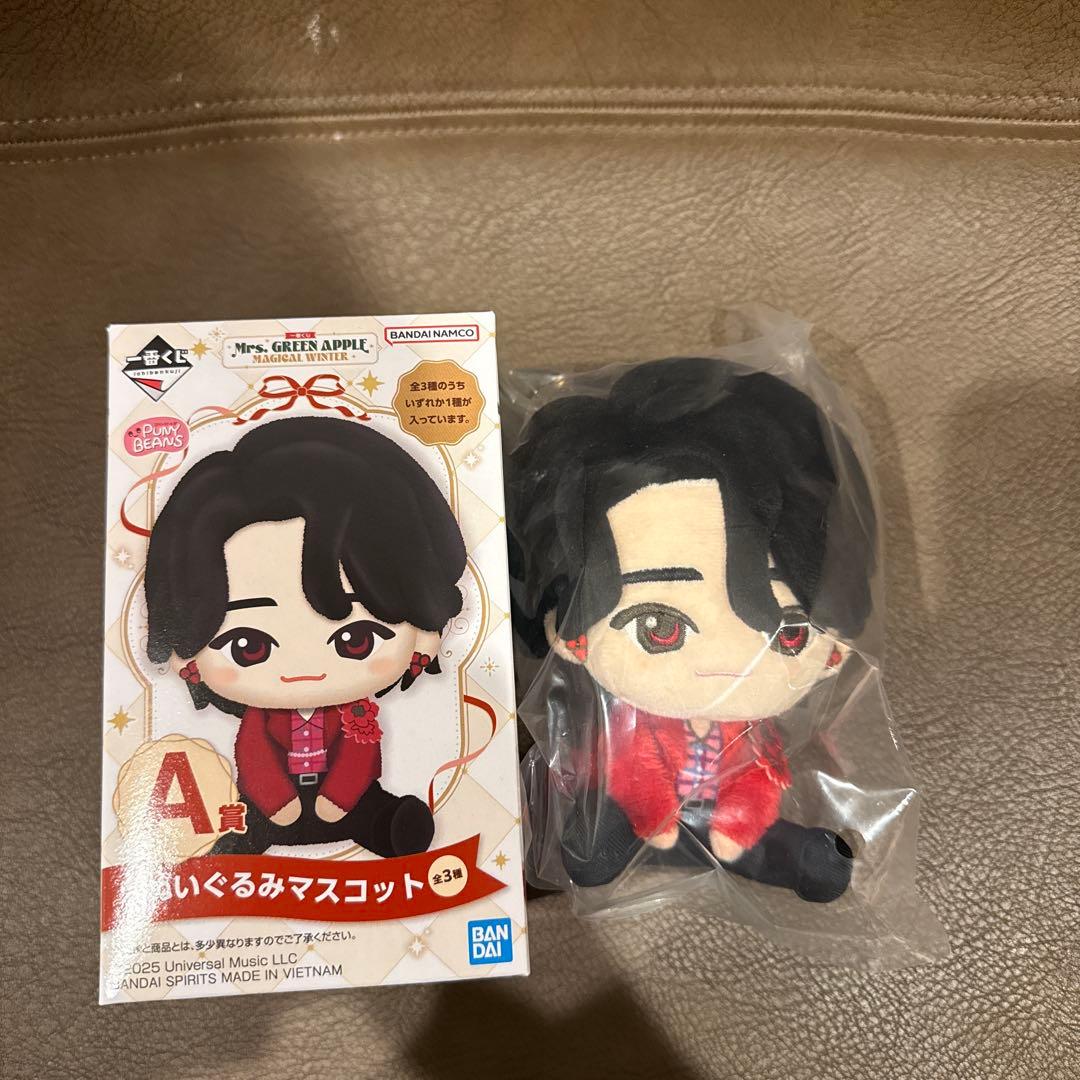 く*❀様 ミセスグリーンアップル　一番くじ　ぬいぐるみマスコット 一番くじ Mrs. GREEN APPLE A賞ぬいぐるみマスコット 大森元貴 - メルカリ