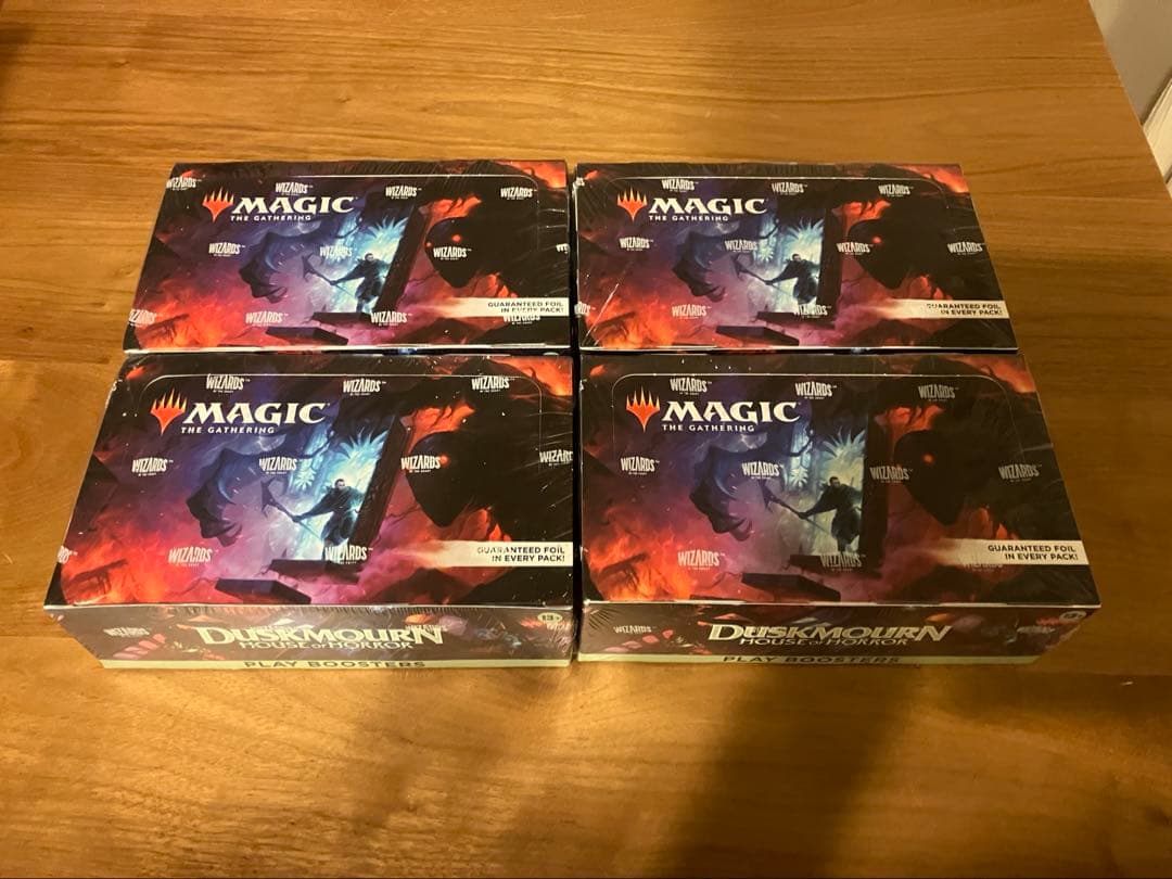 【未開封品】ダスクモーン英語版　プレイブースター 4ボックス Amazon.co.jp: マジック:ザ・ギャザリング ダスクモーン:戦慄の館