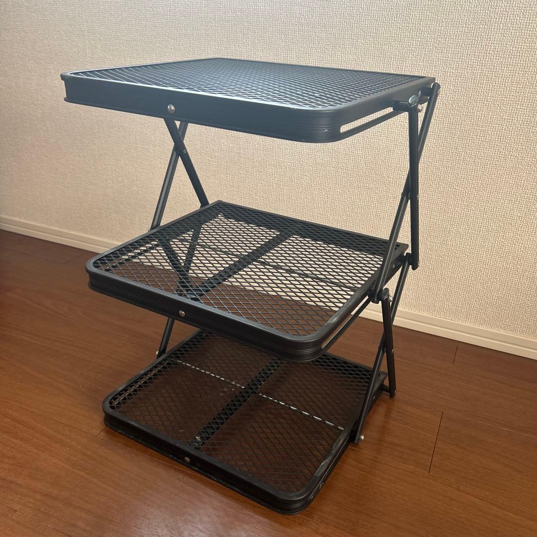 キャンパーズコレクション 山善 タフライトシェルフ 3段 折りたたみ