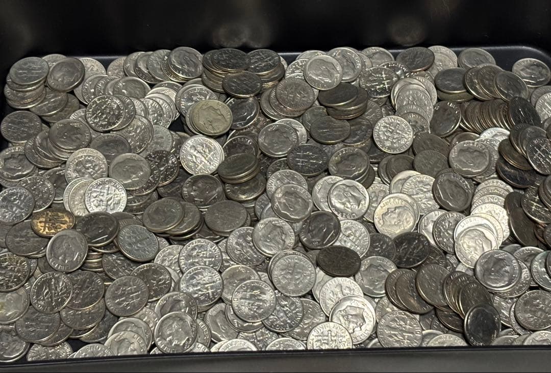 アメリカ　ルーズベルトダイム　10セント硬貨　まとめ 約600枚　外国 楽天市場】アメリカ 10セント 銀貨 1946〜1964年 ルーズベルトダイム
