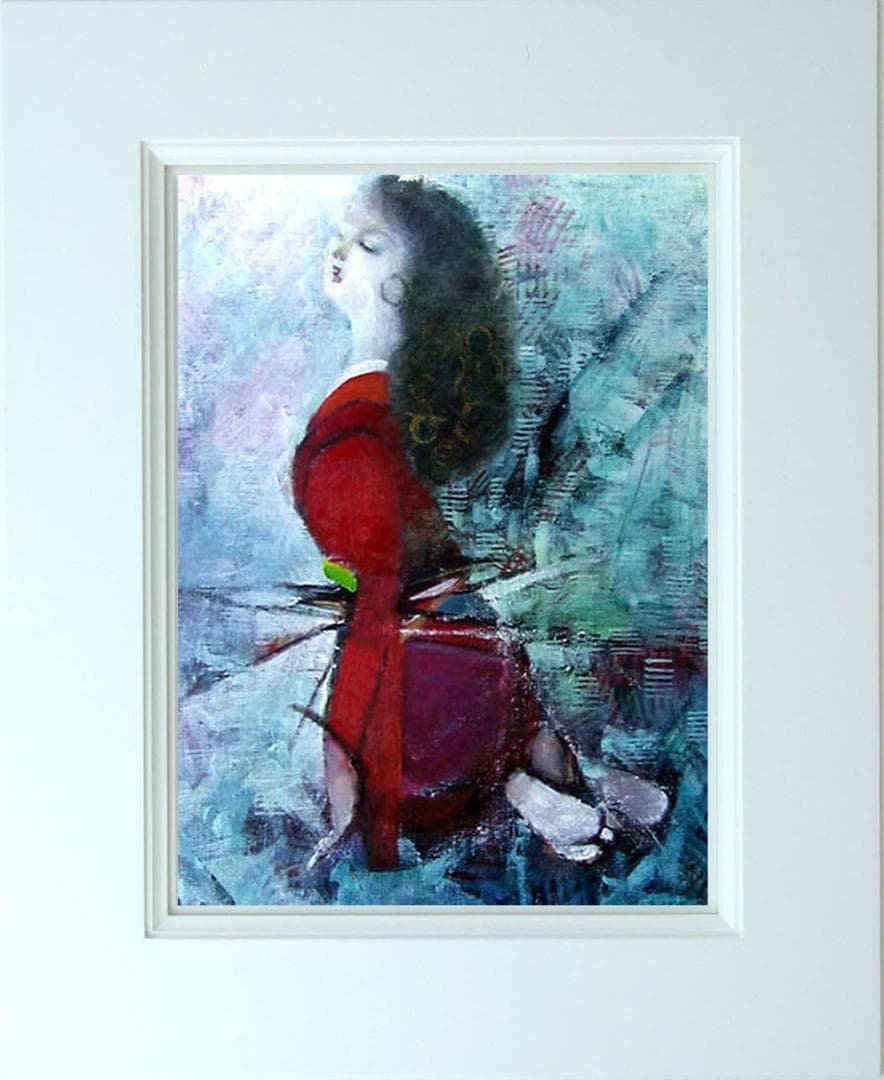 油絵 菅家令子 絵 絵画 インテリア 額付(白) F6-031201 人物 女性