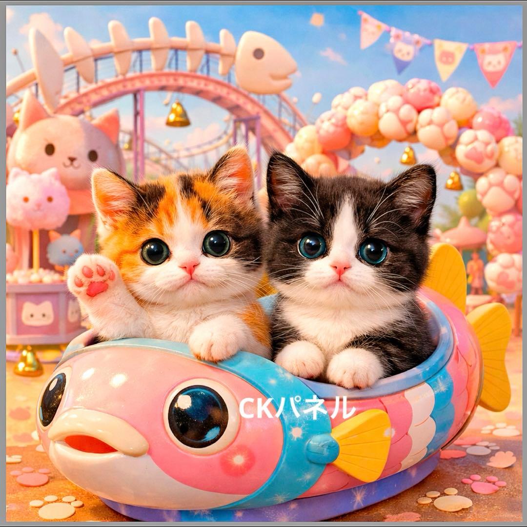 新柄♥️期間限定レアパネル生地 猫パネル生地 6柄セット CKパネル